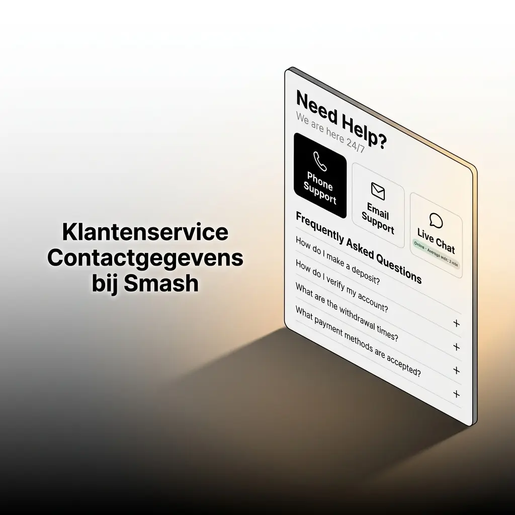 Smash klantenservice contactgegevens: live chat, e-mail, Telegram en FAQ beschikbaar 24/7