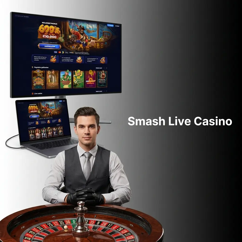 Smash Live Casino met professionele dealers via HD-videostream voor roulette, blackjack en live game shows