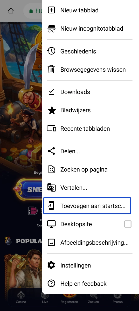Installeer de handige webapplicatie rechtstreeks op uw mobiele telefoon via Smash.
