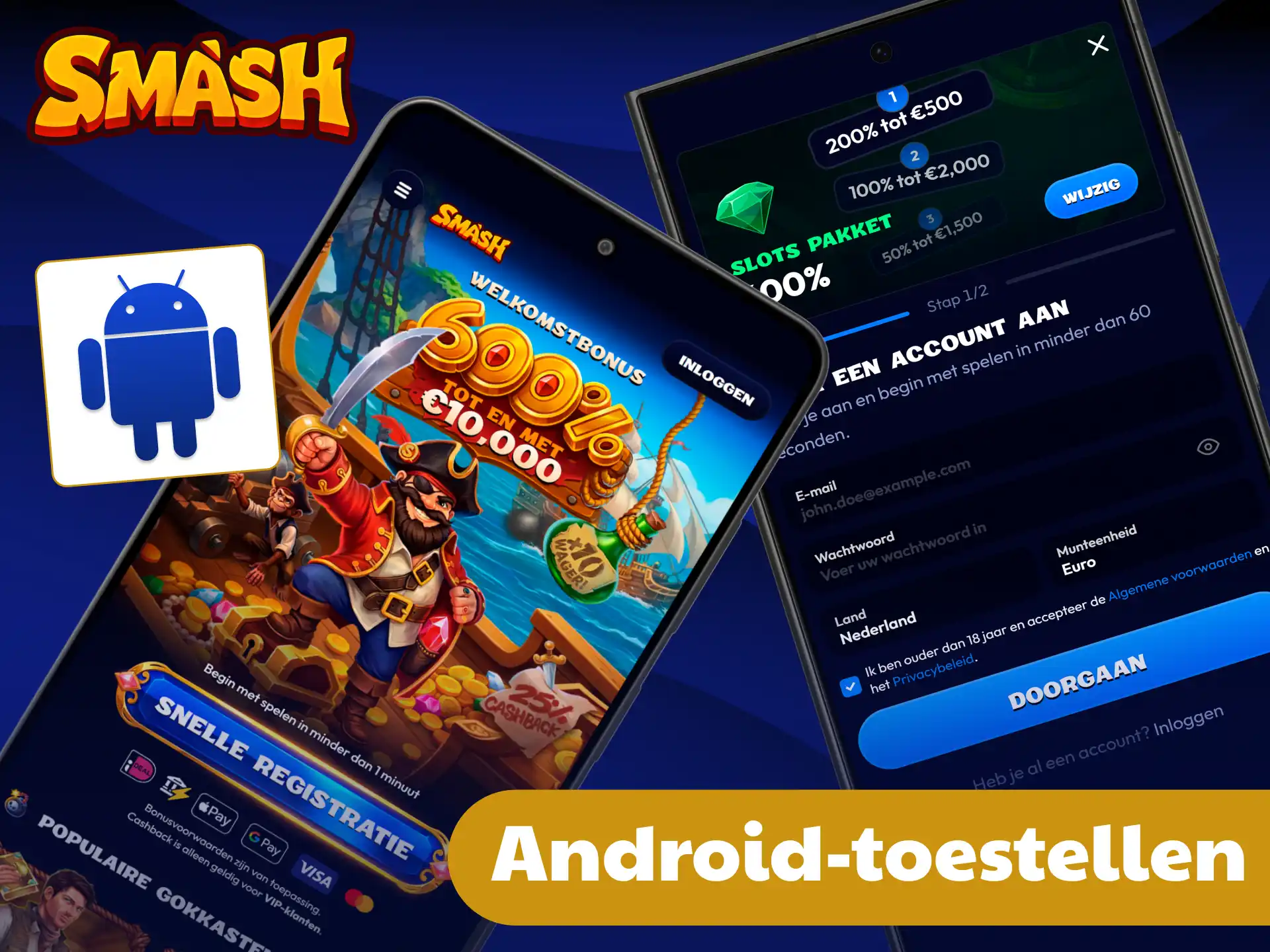 Bekijk de lijst met ondersteunde Android-smartphones voor de Smash app.
