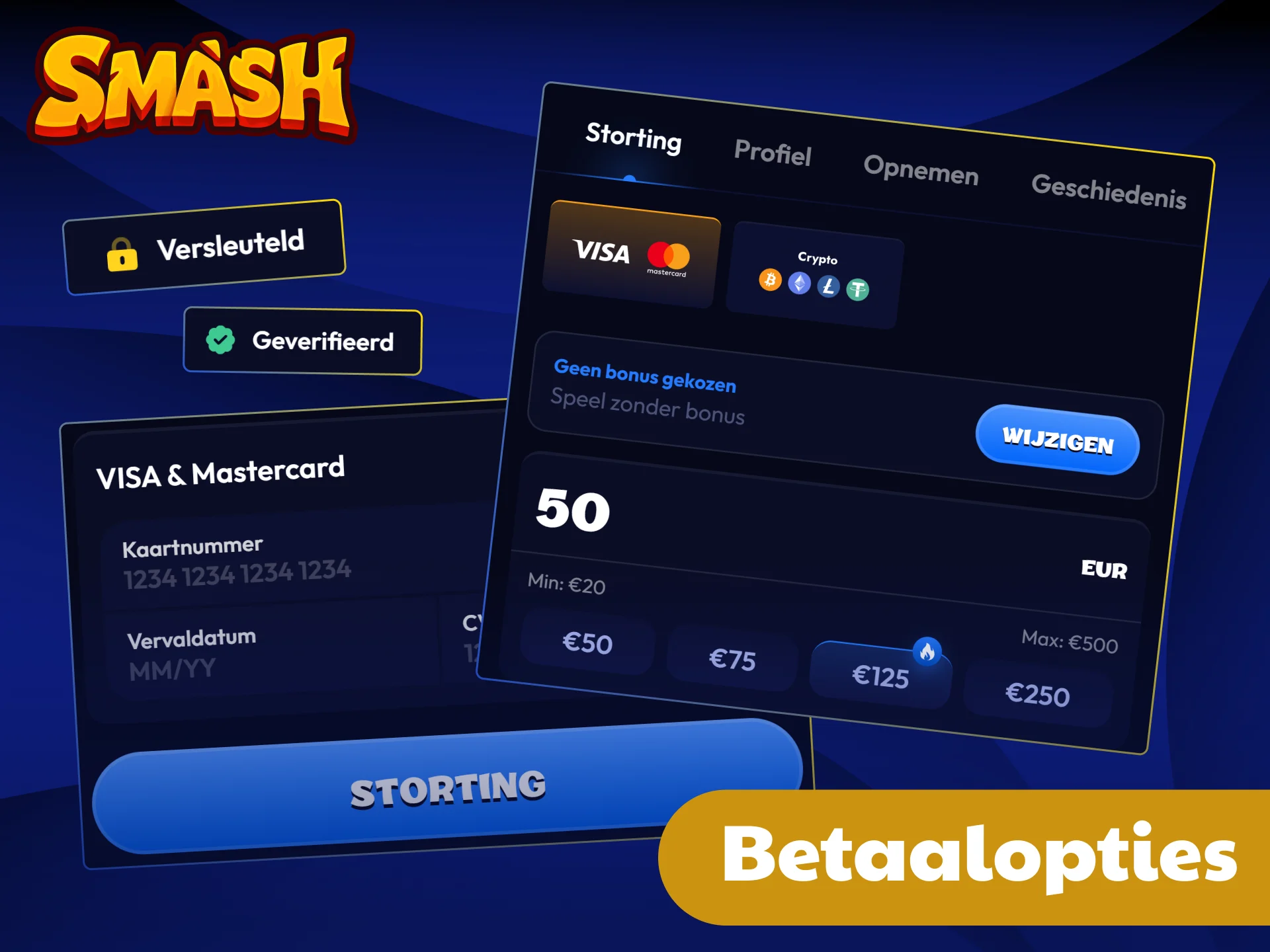 Ontdek alle veilige Nederlandse betaalmethoden in de mobiele Smash applicatie.
