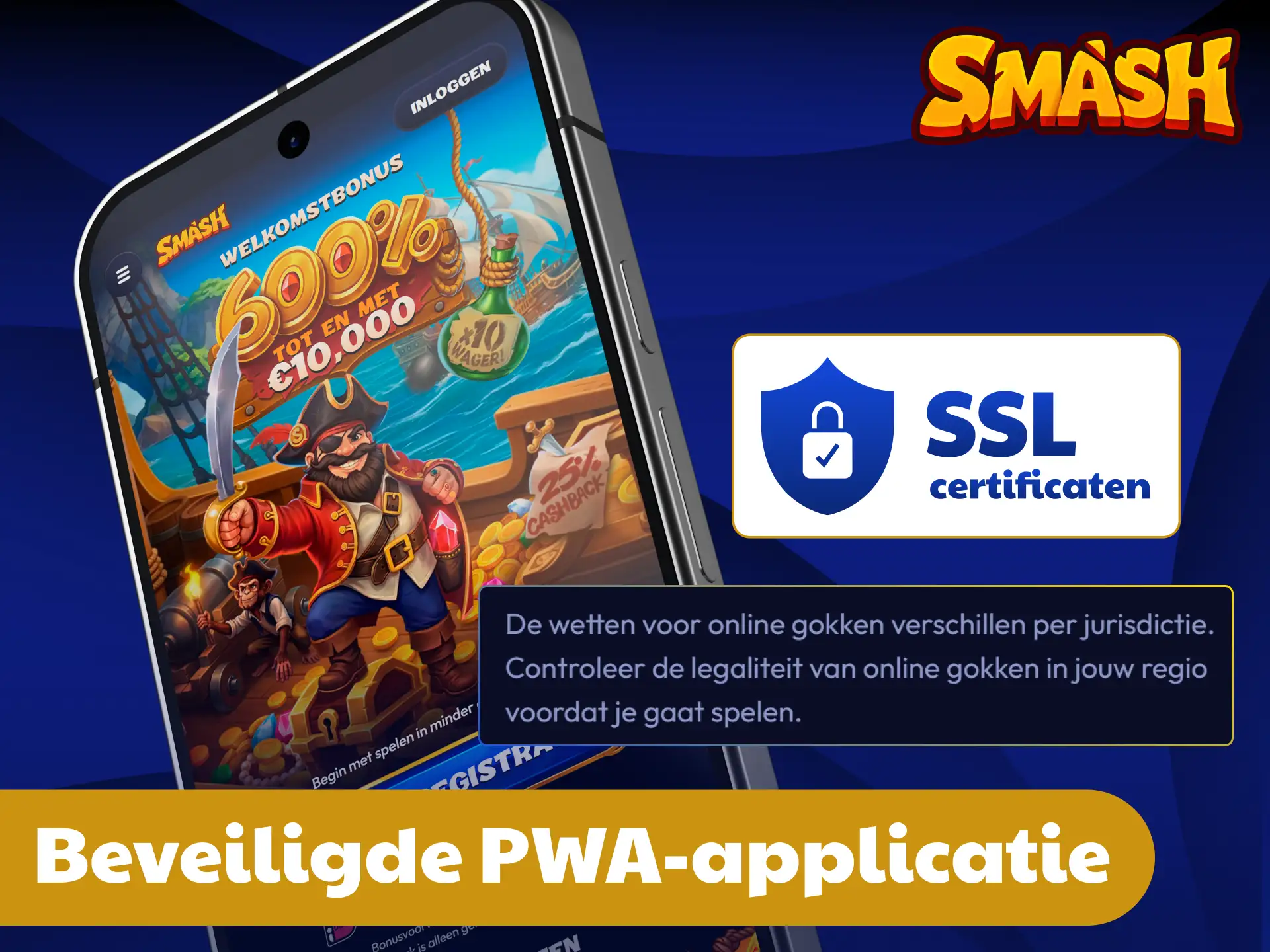 Controleer de geavanceerde beveiligingsmaatregelen van de betrouwbare Smash webapp.