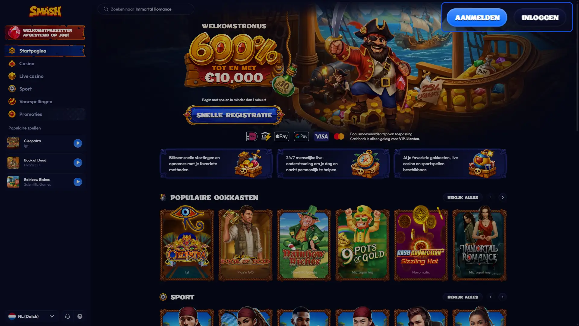 Open het aanmeldingsformulier om uw inschrijving te starten bij Smash.